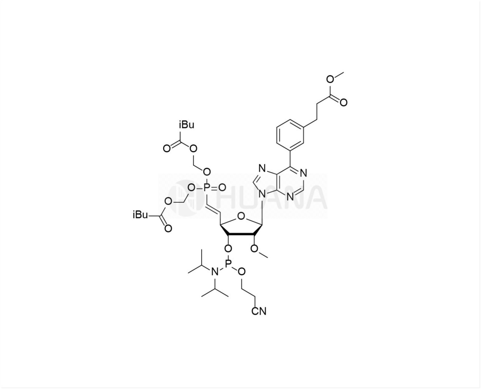5'-POM-(E) -phosphaté de vinyle-2'-O-Me-6-Deamino-6-(m-éther méthyle de l'acide benzénepropanoïque) -rA-3'- CE-phosphoramidite