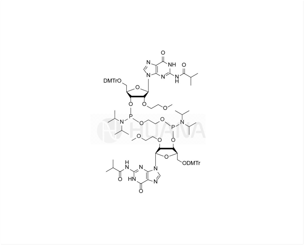 Di ((5'-O-DMTr-2'-O-MOE-rG(iBu)-3'-oxy) - ((oxybis ((éthane-1,2-diyl)) - bis ((diisopropylphosphoramidite)